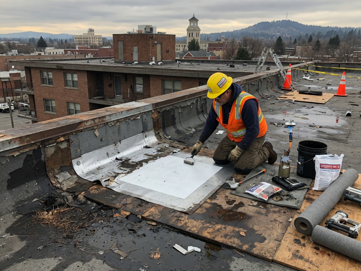 Emergency Flat Roof Repair in Spokane